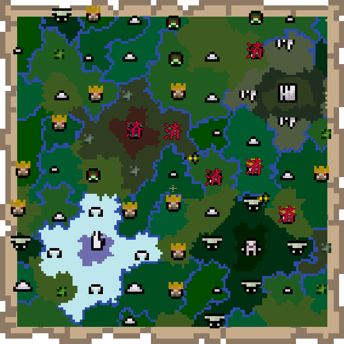 黄昏の森 進捗状況 仮 うさぎのしっぽ