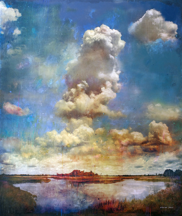 空想と現実の間 絵と写真を融合させた絵画作品 空想と現実の間 絵と写真を融合させた絵画作品