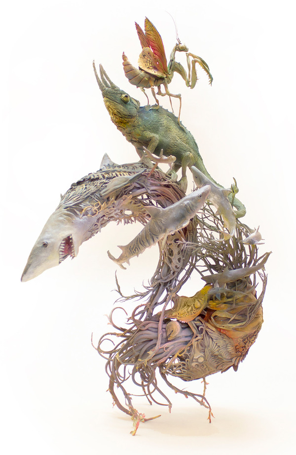 生物達が絡み合う 動物と植物が融合した幻想的な彫刻 Ellen Jewett 生物達が絡み合う 動物と植物が融合した幻想的な彫刻 Ellen Jewett