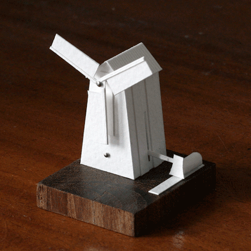 水彩紙で作る小さな建築物。365個の毎日ジオラマプロジェクト (6)