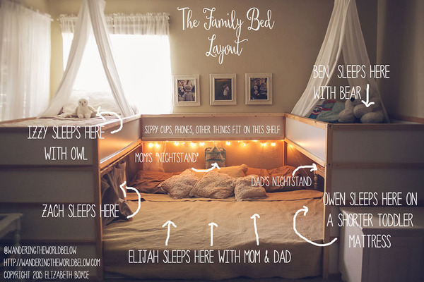 ビッグなオリジナルベッド！家族7人が皆で一緒に眠れるベッド (3)