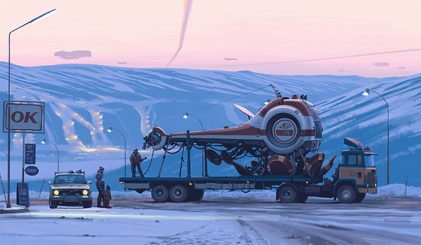 Sci-fi イラスト Simon Stålenhag