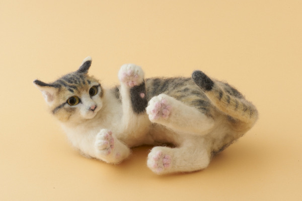 羊毛フェルトのリアル猫人形12