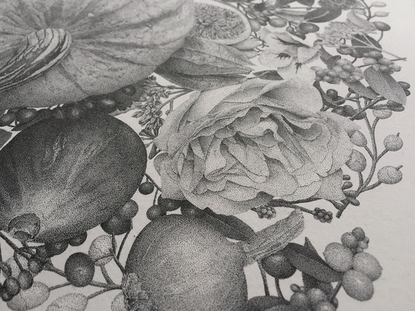 700万の点で描く！370時間をかけて制作された絵画『Autumn』 (4)