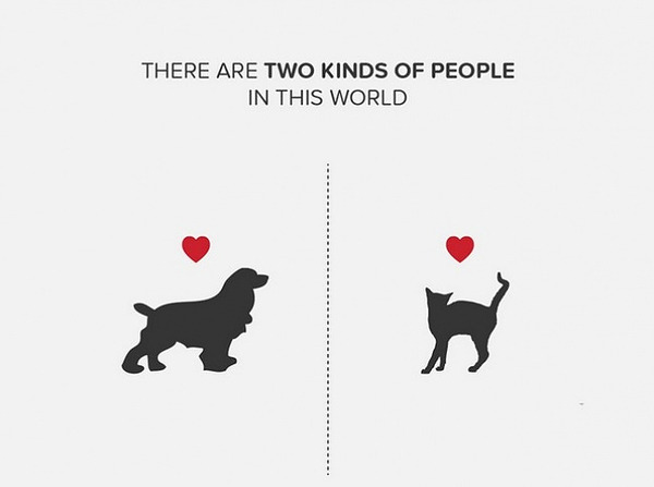 この世には二種類の人間がいる シンプルなカラーイラストで明確に表現