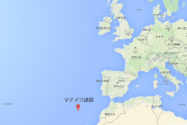 マデイラ諸島の地図