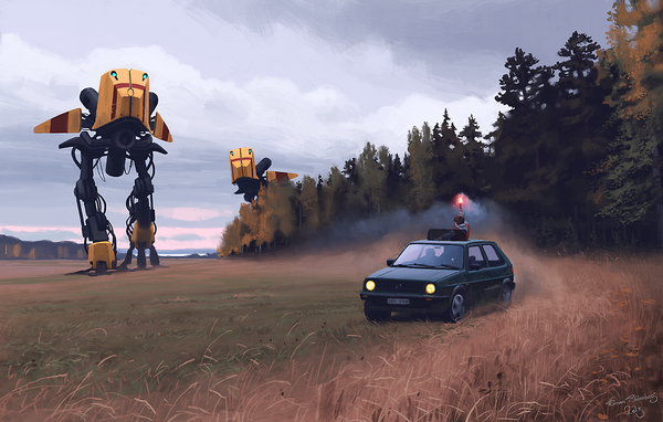 Sci-fi イラスト Simon Stålenhag 3