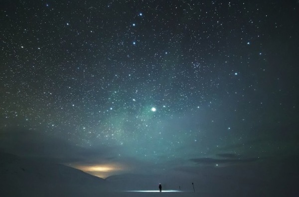 フィンランド北欧の美しい夜空。満天の星の画像 7