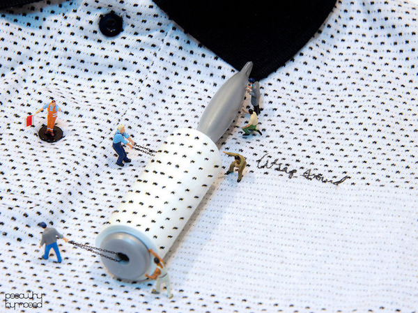 アリエッティ！小人が仕事や生活をしているミニチュアアート (8)