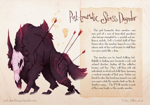 精神疾患をモンスター化したイラストシリーズ リアルモンスター 精神疾患をモンスター化したイラストシリーズ リアルモンスター