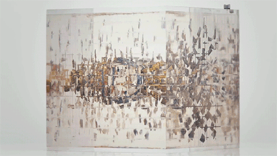 隠された絵が浮かび上がる！アナモルフィックな立方体 (2)