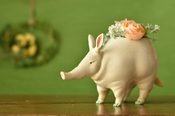 動物や植物な樹脂製アートプランター！『HARIMOGURA』 (2)