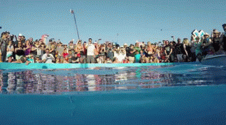水上スキーを楽しむリスの凄い動画 (1)