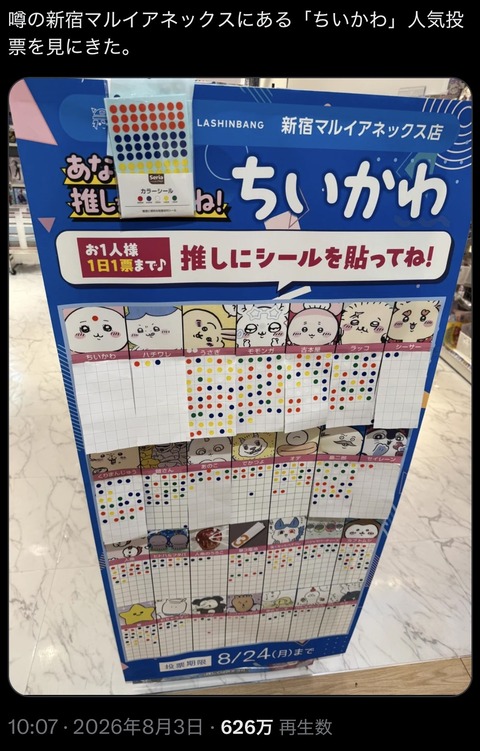 【悲報】ちいかわさん、1番嫌われていた… （※画像あり）