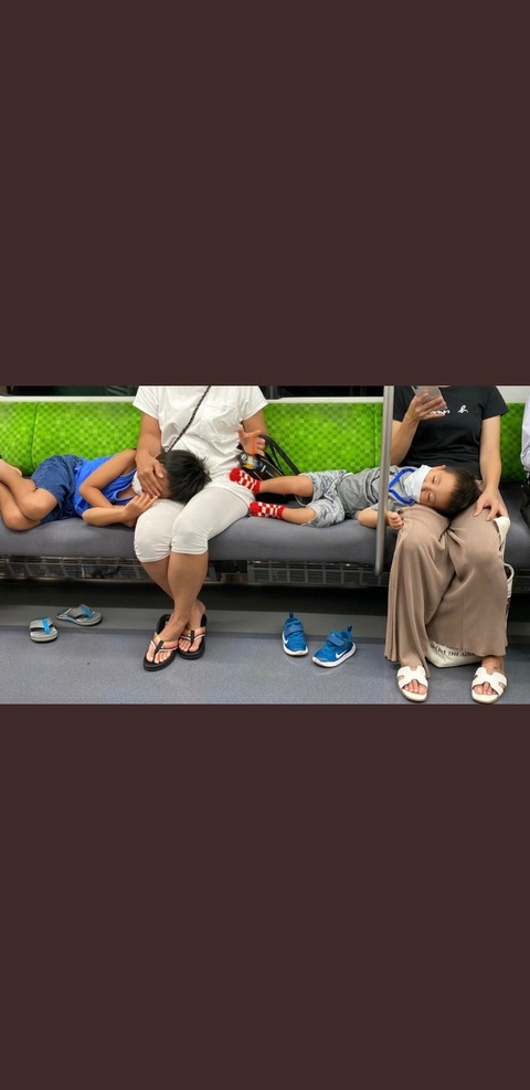 【画像】電車内でこういうことしちゃう馬鹿親ωωωωωωωωωωωωωωωωωω