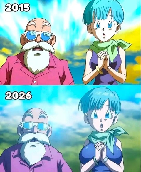 【画像】ドラゴンボールのブルマさんの胸、デカくなるｗｗｗｗｗｗｗｗｗ