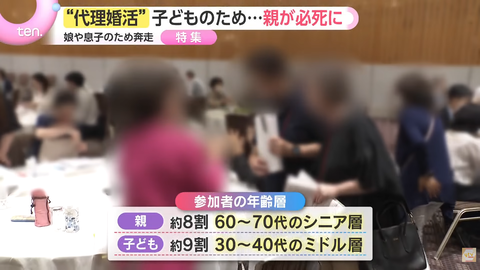 【画像】今、親が子どもの代理で婚活するのがブーム！これでお前ら結婚できる！