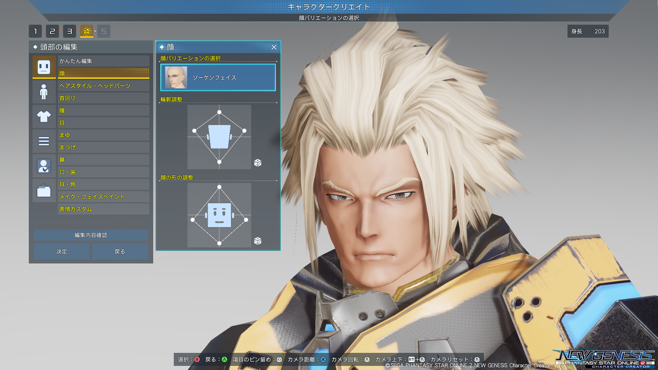 ファンタシースターオンライン２ ニュージェネシス Pso2 Ngs ヒト型タイプ1 男性型 顔モデル３ キャラクターメイキング専門ブログ