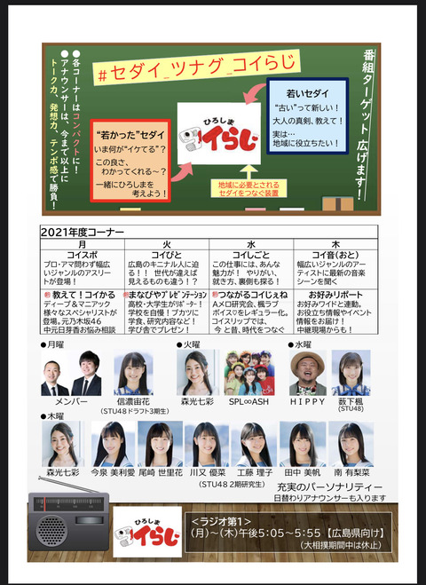 元乃木坂46 中元日芽香 ひめたん復活 ひろしまコイらじ お悩み相談室 乃木坂46まとめ ラジオの時間 元乃木坂46 中元日芽香 ひめたん復活 ひろしまコイらじ お悩み相談室 乃木坂46まとめ ラジオの時間