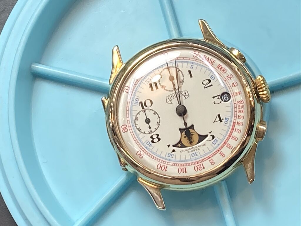 タケオキクチ手巻きクロノグラフ腕時計 TAKEO KIKUCHI - タケオキクチ