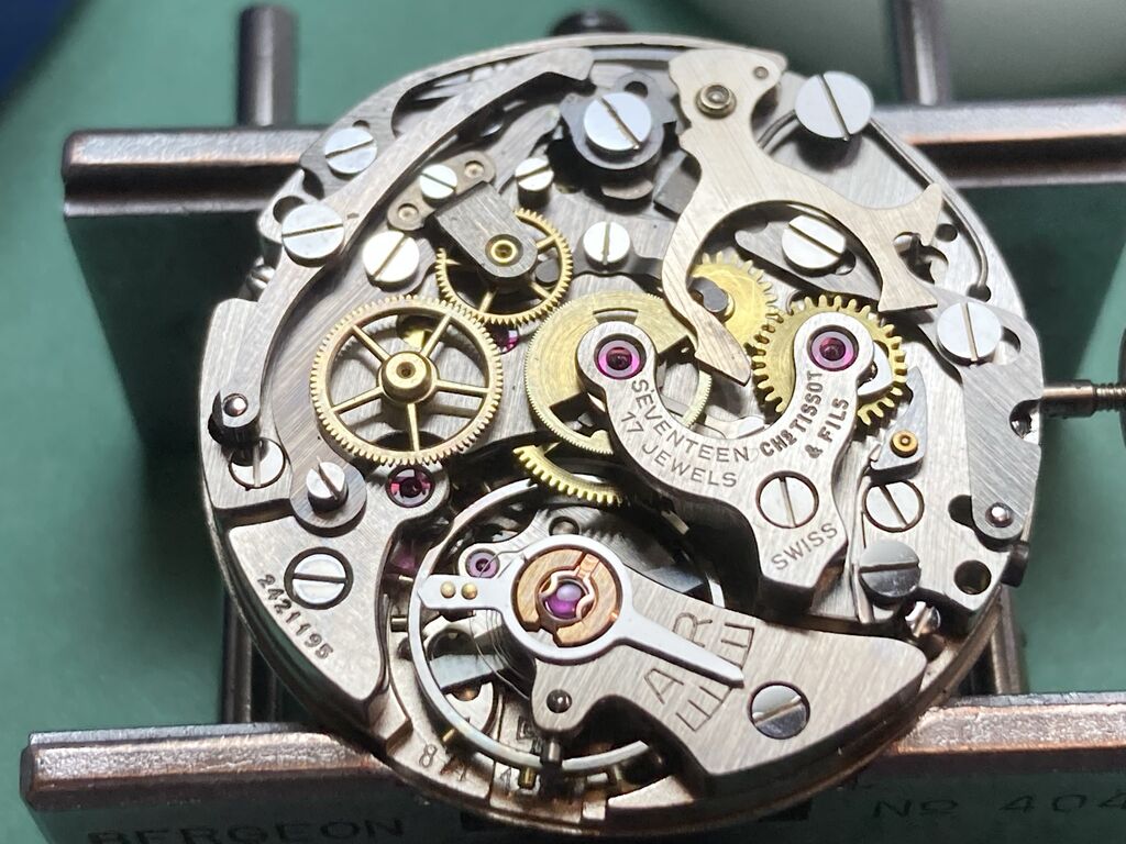 ティソ手巻きクロノ、61GSハイビート : 三井堂時計修理にっき