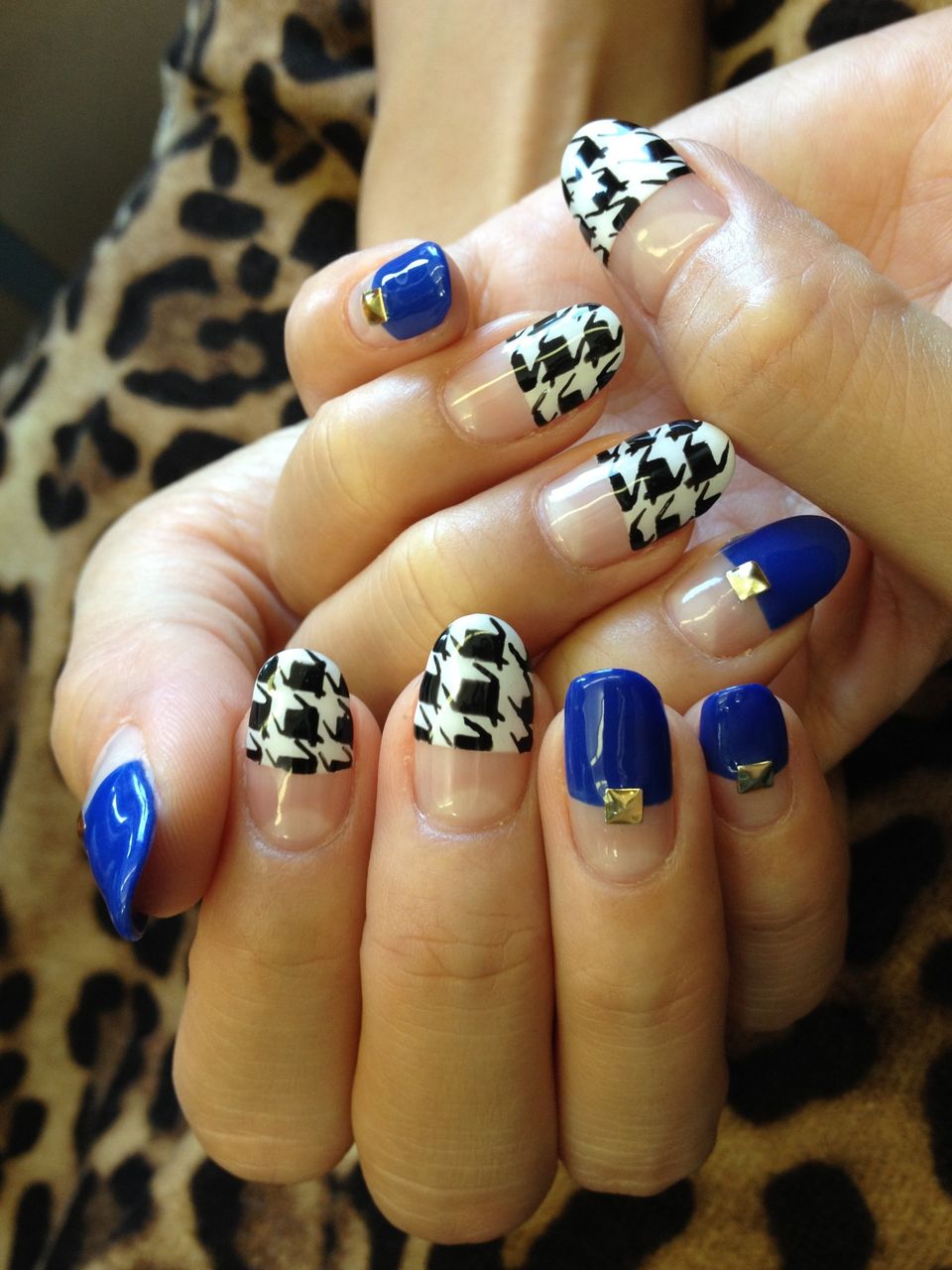 千鳥格子ネイル ラフだけどラフだけじゃないら ｆｕｕ 日記