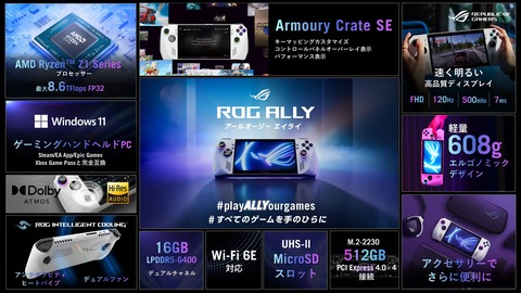 ROG Ally スペックまとめ