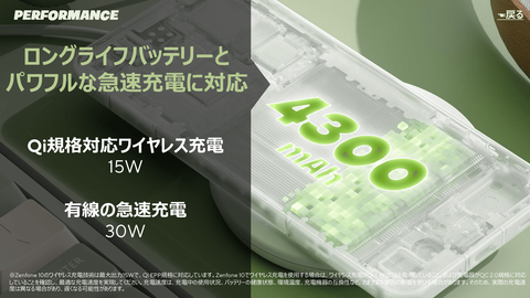Zenfone 10 ワイヤレス充電対応