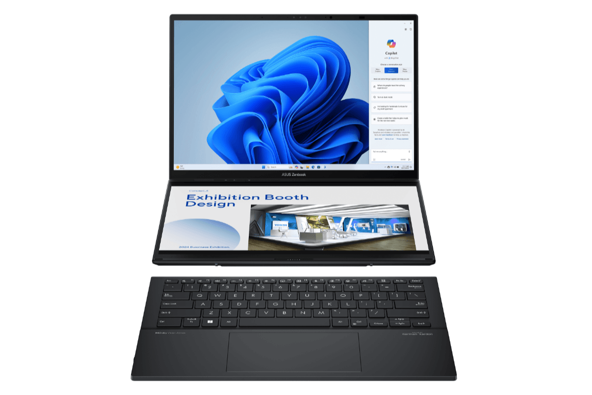 Zenbook Duo (2024) 発表 14インチ×2枚の大きな2画面ノートPC Zenbook Duo (2024) 発表 14インチ×2枚の大きな2画面ノートPC