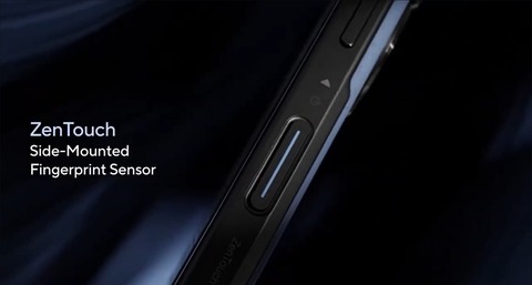 Zenfone 9 側面指紋センサー