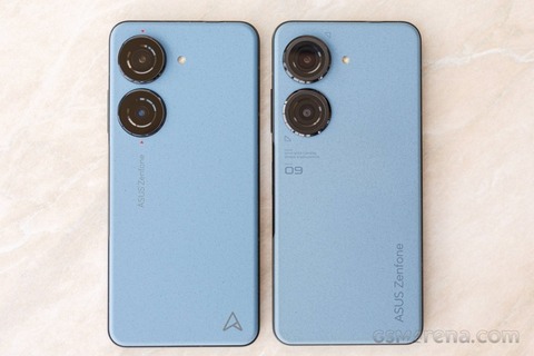 Zenfone 9とZenfone 10の外観比較