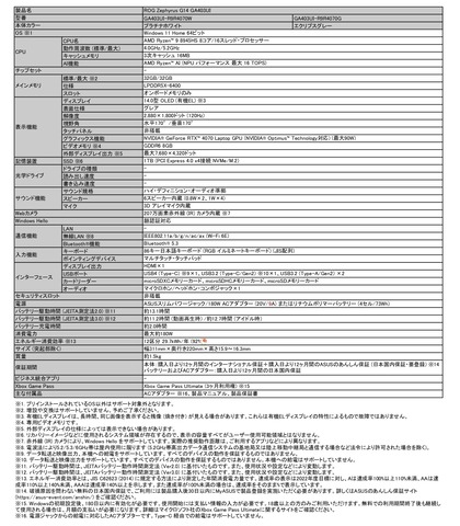スペックシート_GA403UI-R9R4070W_GA403UI-R9R4070G