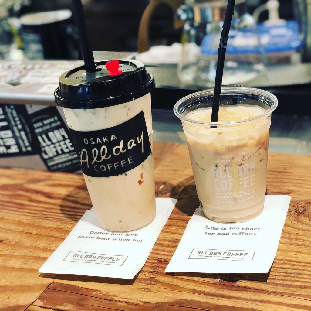 グランフロント大阪のコーヒースタンド All Day Coffee オールデイコーヒー で 新感覚ドリンク チーズコーヒー All Day Cheese Coffee と Lemon Milk Coffee を飲んできました 姫路でランチから夜カフェまで Cafe Rail カフェ レイル