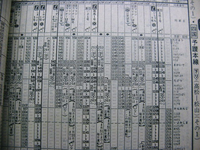 列車運転時刻表 昭和57年11月15日改正 秋田鉄道管理局 ☆ 1942年11月改正 大社急行の時刻 : Rail・Artブログ