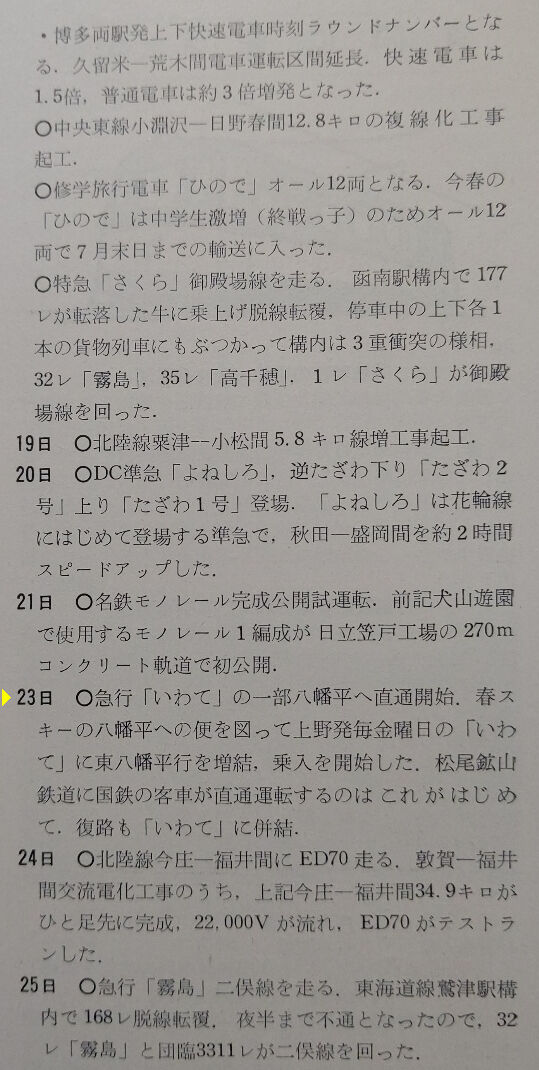 1962年春臨 急行「銀嶺八幡平」について : Rail・Artブログ