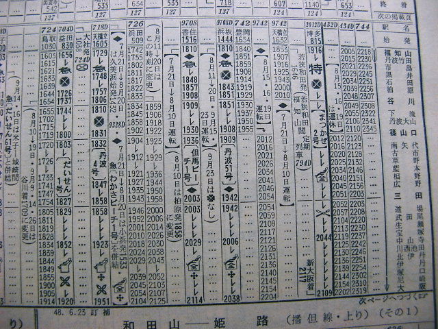 71～73年夏の福知山線経由の急行「但馬ビーチ」の事など