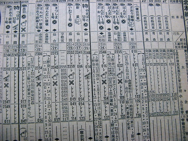 1974年1月 急行「ざおう銀嶺」の時刻 : Rail・Artブログ