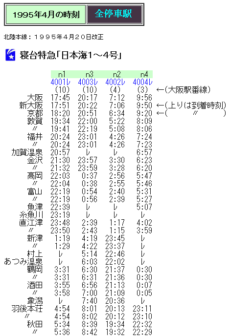 寝台特急北陸　運転士時刻表 Amazon | JR北海道 運転士時刻表 スタフ 函館運転所 DD51 + 24系