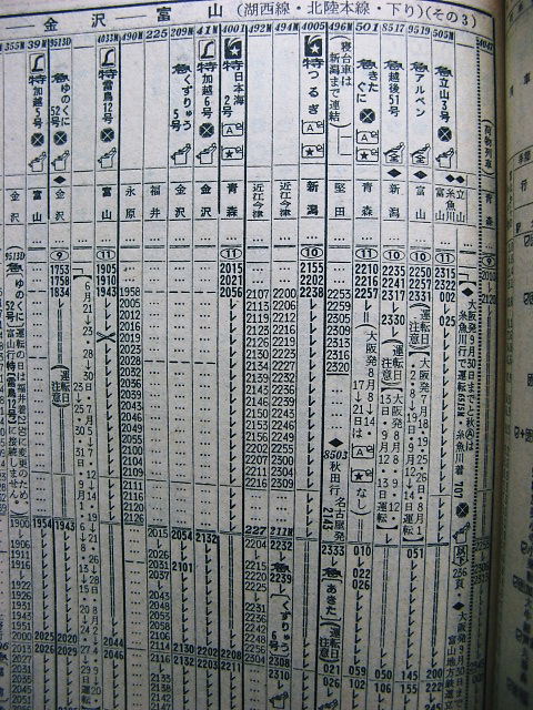 ☆ 1975年7月 急行「越後51号」の時刻 : Rail・Artブログ
