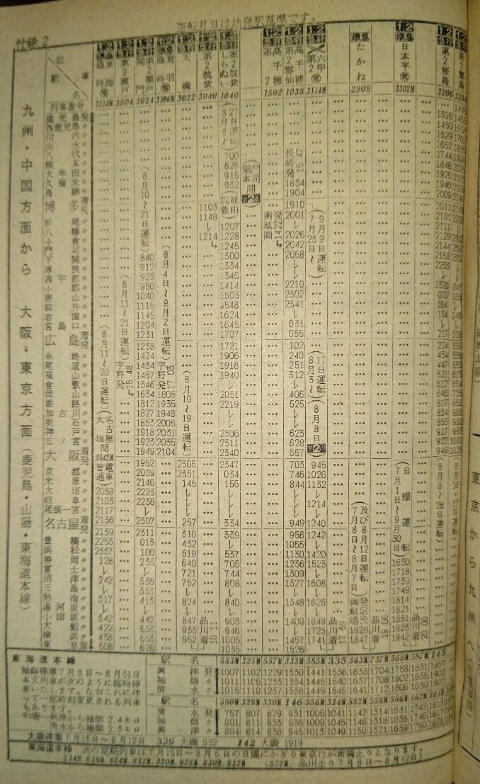 09R71 国鉄監修 時刻表 1962年4月号 付録春の臨時列車 日本交通