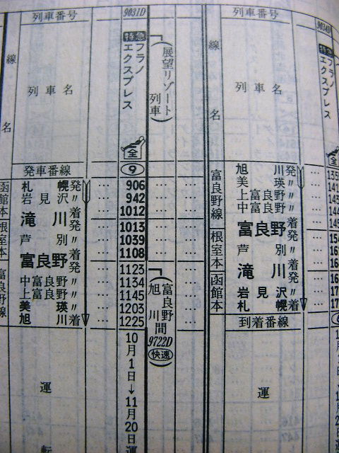 特急サボ　（表）オホーツク　（裏）おおぞら 特急サボ （表）オホーツク （裏）おおぞら