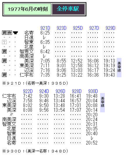 ☆ 【ローカル線の時刻変遷①】美幸線の時刻変遷 : Rail・Artブログ