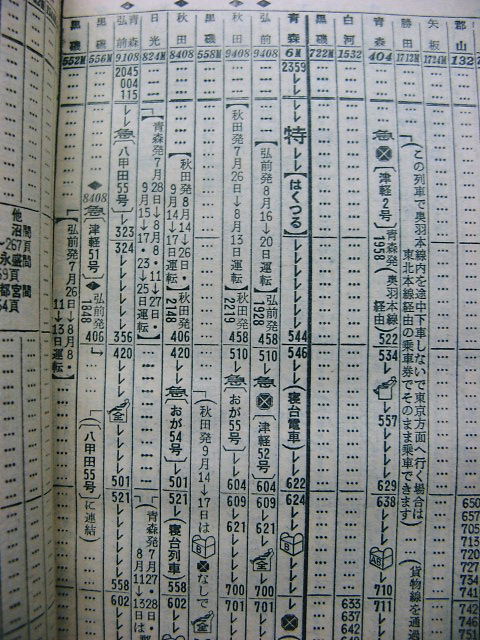 1973年7月 急行「おが」の時刻 : Rail・Artブログ
