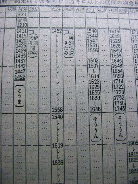 お座敷車両連結の急行「大雪51（52）号」の事 : Rail・Artブログ