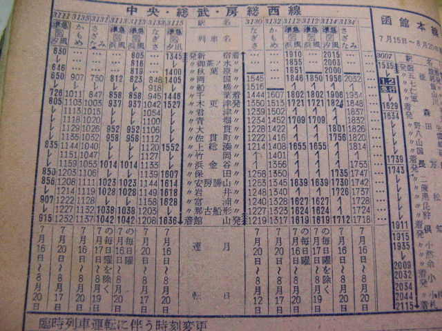 ☆ 1962・63年夏 房総西線 臨時準急の時刻 : Rail・Artブログ