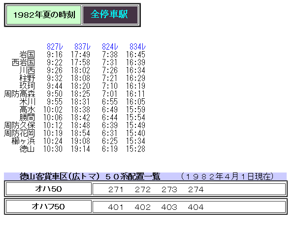 ☆ 岩徳線 客車列車の時刻 : Rail・Artブログ