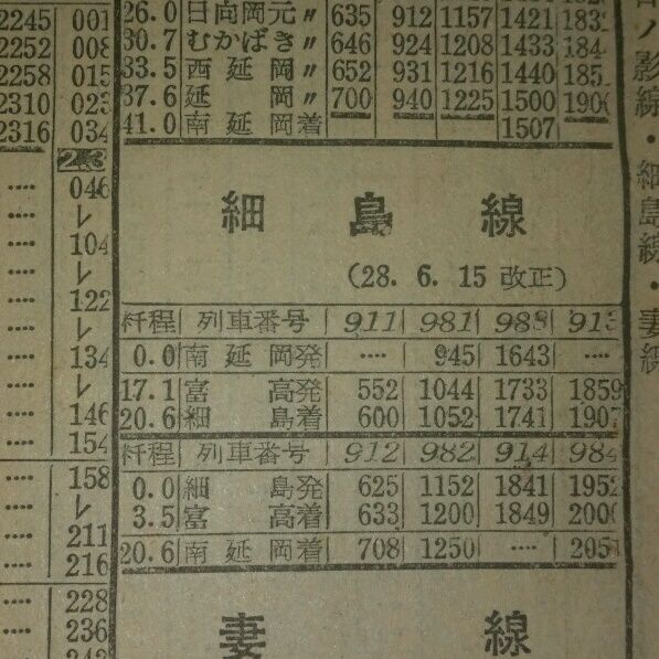 ☆ 【続ローカル線の時刻変遷②】 細島線の時刻変遷 : Rail