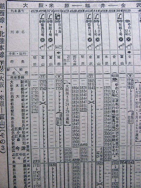 ７５年夏の 日本海 の時刻 Rail ａｒｔブログ