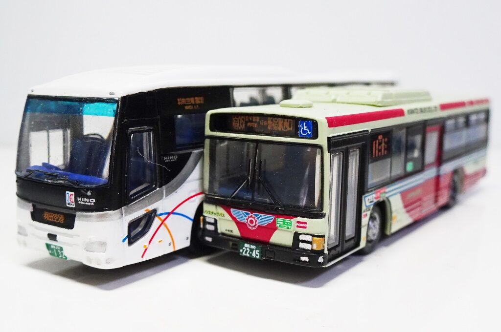 バスコレ 関東バス エルガ 2台 バスコレクション 共同運行シリーズ赤31