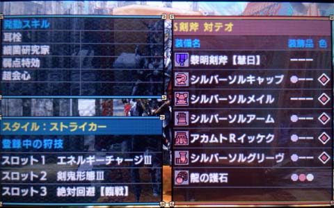 装備マイセット集３ Vsテオ テスカトル 雨天決行 In The New World